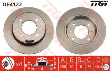 ARKA FREN AYNASI ELANTRA 00-06 LANTRA 90-95 258x10x8 Marka : TRW