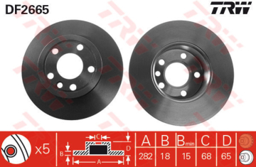 ÖN FREN AYNASI VW TRANSPORTER T4 1.8-1.9D-TD-TDI-2.0-2.4D-2.5TDI 90-97 15 JANT Marka : TRW