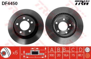 FREN DISKI ARKA BMW E87 E90 F20 F30 F32 F34 F36 Marka : TRW