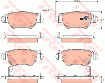 ARKA BALATA ASTRA F 98/00 ASTRA G 98/05 ZAFIRA 98-05 Marka : TRW