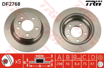 FREN DISKI ARKA BMW E39 96 03 Marka : TRW