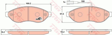 ÖN BALATA DUCATO 3-4-BOXER 3-4-JUMPER 3-4 06 11 16Q-20Q- KARSAN JEST TEK FİŞLİ Marka : TRW