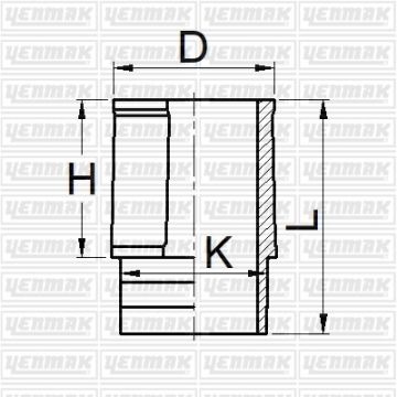 MOTOR GÖMLEĞİ P205-P309-P405B XU9 JAZ-M/J1-XU5M/JPZ-XU 7JPK 83.00 ÇAP STD Marka : YENMAK