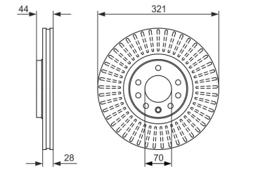 ÖN FREN AYNASI ASTRA H GTC 2.0T 04 14 ZAFIRA B 05 15 321x28x5DL HAVALI Marka : BOSCH