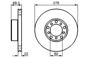 FREN DISKI ON MERCEDES S-CLASS W126 79 85 Marka : BOSCH