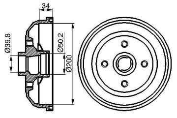 ARKA FREN KAMPANASI CORSA A 83-92 -CORSA B-TIGRA A 93-02 ABS Lİ Marka : BOSCH
