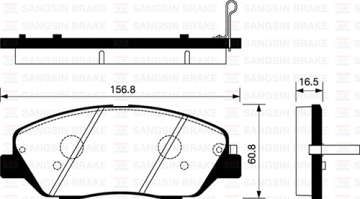 ÖN BALATA SANTAFE 2.2CRDİ-2.2CRDİ 4X4-2.2 CRDİ GLS-2.2CRDİ GLS 4X4 GDB3418-GDB3483 Marka : SANGSIN