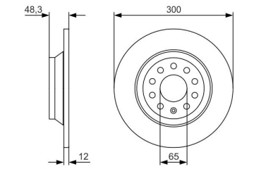 FREN DİSKİ ARKA PASSAT-ARTEON-TIGUAN 2015 300 /12-10 MM Marka : BOSCH