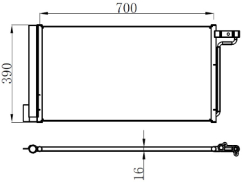 KLİMA KONDENSERİ FOCUS III 1.6 1.6Tİ 2.0TDCİ 11 CMAX 1.6Tİ 2010 700X368X16 OTO.-MEK. Marka : ORIS