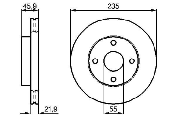 ÖN FREN AYNASI HAVALI MAZDA 323 1.4-1.4i-1.5-1.6-1.6i-1.7D-1.9 16V-1.9i 89-97 Marka : BOSCH