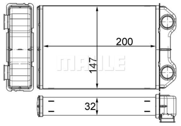 KALORIFER RADYATORU MINI R50 R52 R53 Marka : MAHLE