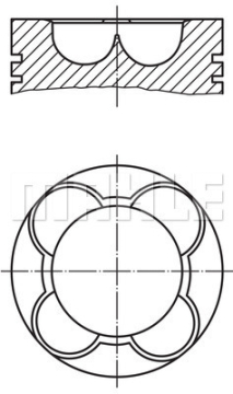 PISTON SEGMAN 84.00mm STD BMW M57 D30 E46 E60 E90 E92 E65 E66 E83 E53 Marka : MAHLE