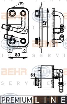 SANZIMAN YAG SOGUTUCU PREMIUM LINE BMW E60 E65 M54 Marka : MAHLE