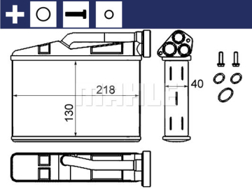 KALORIFER RADYATORU BMW M57 M54 E39 E53 Marka : MAHLE