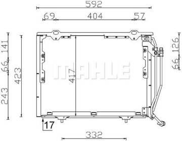 KLIMA RADYATORU MERCEDES W202 S202 W210 Marka : MAHLE