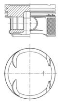 PISTON SEGMAN STD 82.00mm MERCEDES M271 Kompressor W203 CL203 W204 S204 Marka : KOLBEN