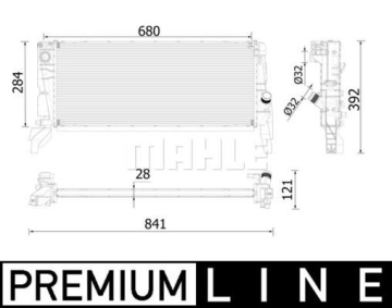 MOTOR SU RADYATORU BMW F45 F48 MINI F54 F56 F60 PREMIUM LINE Marka : MAHLE