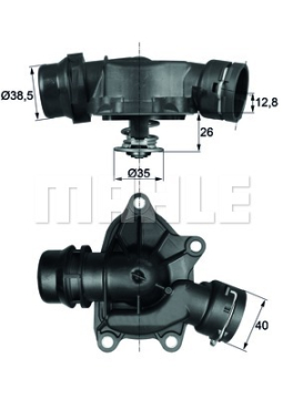 TERMOSTAT 88 BMW E38 E39 M57 D30 Marka : MAHLE