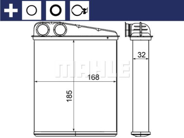 KALORIFER RADYATORU MERCEDES W169 W245 . MINI R55 R56 R60 Marka : MAHLE