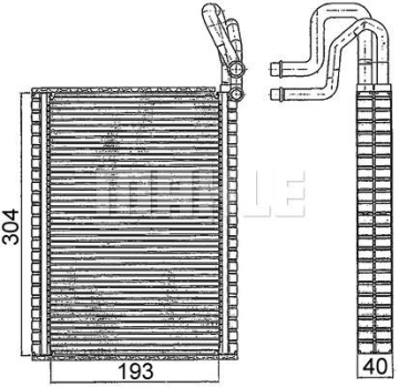 EVAPORATOR BMW E70 E71 E72 F15 F16 Marka : MAHLE