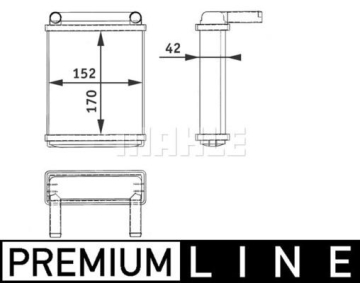 KALORIFER RADYATORU MERCEDES SPRINTER B901 B904 95 06 Marka : MAHLE