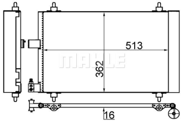 A/C-Kondensator CITROEN C5 / 407 Marka : MAHLE