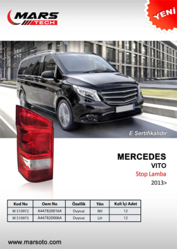 STOP LAMBASI SOL MERCEDES VİTO 13 DUYSUZ Marka : MARS-
