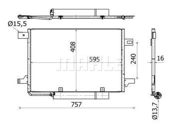 KLIMA RADYATORU MERCEDES W169 W245 Marka : MAHLE