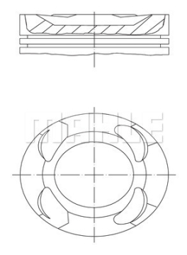 PISTON SEGMAN STD 82.00mm BMW B38 B46 F40 F44 F45 F46 F48 F39 MINI F54 F55 F56 F57 F60 Marka : MAHLE