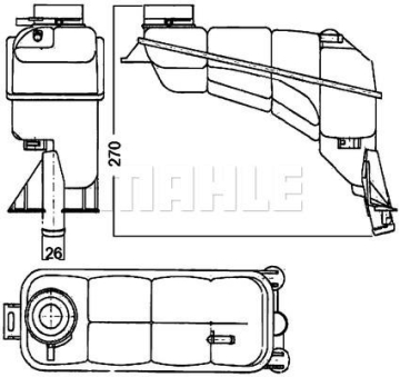 RADYATOR YEDEK SU DEPOSU MERCEDES E-CLASS W210 S210 Marka : MAHLE