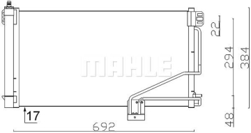 KLIMA RADYATORU MERCEDES W203 CL203 S203 C209 A209 Marka : MAHLE