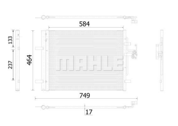 KLIMA RADYATORU 224DT 204PT DISCOVERY SPORT L550 14 FREELANDER 2 L359 06 14 R.R EVOQUE L538 11 19 VOLVO S60 2 S80 2 V60 1 V70 3 Marka : MAHLE