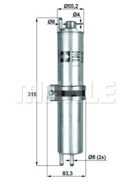 YAKIT FILTRESI BMW N62 M54 E65 03 08 Marka : MAHLE