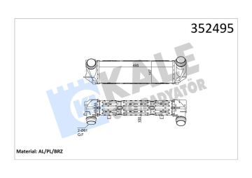 TURBO RADYATORU BMW N53 N20 F10 F11 Marka : KALE