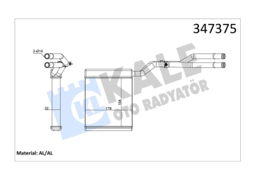 KALORIFER RADYATORU MONDEO IV 07 14 S MAX GALAXY 06 15 Marka : KALE