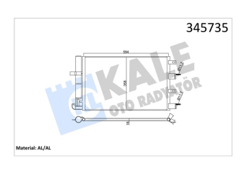 KLIMA RADYATORU 306DT AJTDV6 224DT 7B 7G AJD JAGUAR S-TYPE II X200 XF I X250 XF SPORTBRAKE X250 Marka : KALE
