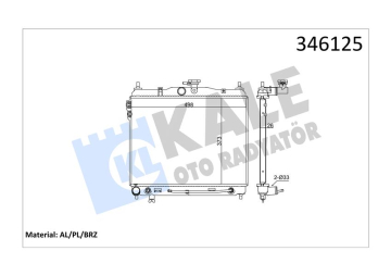 RADYATÖR HYUNDAI GETZ 1.6 02-05 370x490x26 AC /- OTOM AL/PL/BRZ Marka : KALE