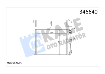 KALORIFER RADYATORU MERCEDES W123 S123 C123 Marka : KALE