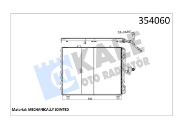 KLIMA RADYATORU MERCEDES W124 S124 A124 C124 Marka : KALE