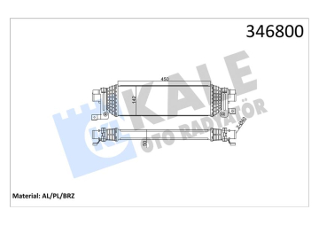 TURBO RADYATORU INTERCOOLER FUSION 1.6TDCI 90PS 02 MAZDA 2 03 1.4 DE 450 142 50 Marka : KALE