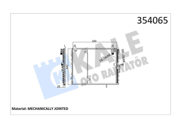 KLIMA RADYATORU MERCEDES W124 S124 A124 C124 Marka : KALE