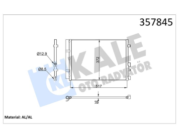 KONDENSER HYUNDAI i20 ACTIVE-i20 II CONDENSER AL/AL Marka : KALE