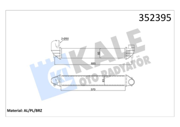 İNTERCOOLER GALAXY-SEAT ALHABRA-VOLKSWAGEN SHARAN 1.9 TDI 00 03 Marka : KALE