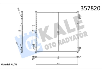 KLIMA RADYATORU DEFENDER L663 19 R.R 4 VOGUE L405 12 R.R SPORT 2 L494 Marka : KALE