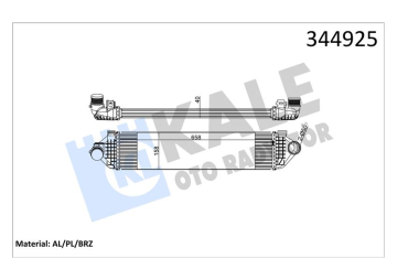 TURBO INTERCOLL RADYATORU MONDEO IV 07 14 S MAX GALAXY 06 1.6 ECOBOOST VOLVO V70 III 135 T4 10 15 V60 I 155. 157 T4F 11 15 S80 II 124 T4F 11 15 S60 II