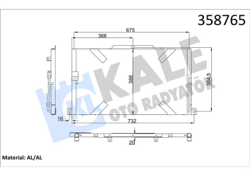 KLIMA RADYATORU DT244 DT224 DEFENDER L316 07 16 Marka : KALE