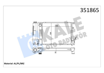 MOTOR SU RADYATORU BMW E30 E36 M30 M43 M44 M52 M20 M50 Marka : KALE