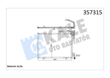 KLIMA RADYATORU FIESTA 14 B-MAX 14 ECOBOOST 1.0 Marka : KALE