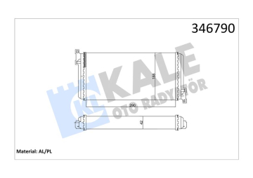 KALORIFER RADYATORU MERCEDES W201 90 93 Marka : KALE