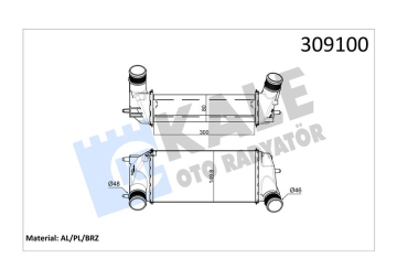 TURBO INTERCOOLER RADYATORU COURIER 14 FIESTA 13 B MAX 12 1.0 ECOBOOST Marka : KALE
